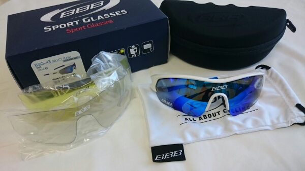 BBB セレクト サングラス ホワイトブルー 未使用品 スポーツサングラス