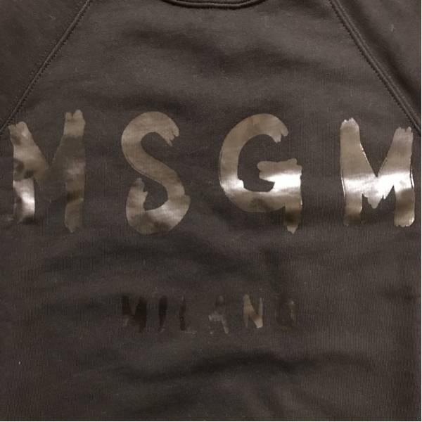 美品MSGMスエットブラック黒XSエムエスジーエム正規品
