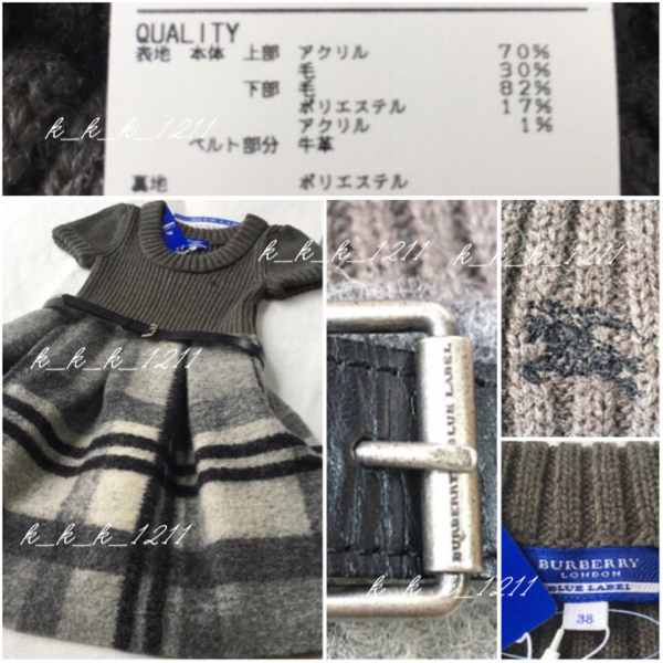 レア 店舗限定 バーバリーブルーレーベル ドッキングワンピース 【公式