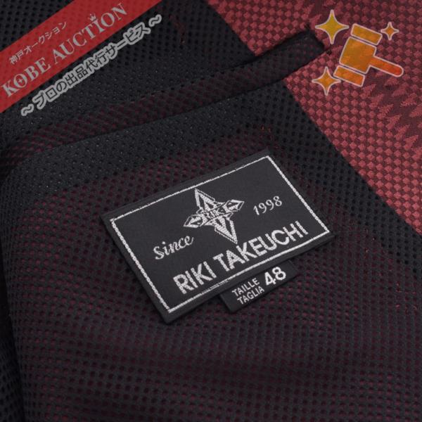 □ RIKI TAKEUCHI スーツ シャツ セット レッド 赤 綺麗 竹内力(L