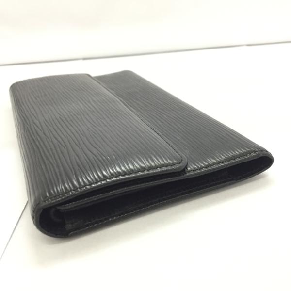○【LOUIS VUITTON ヴィトン エピ 三つ折り 長財布 黒】SF ルイ