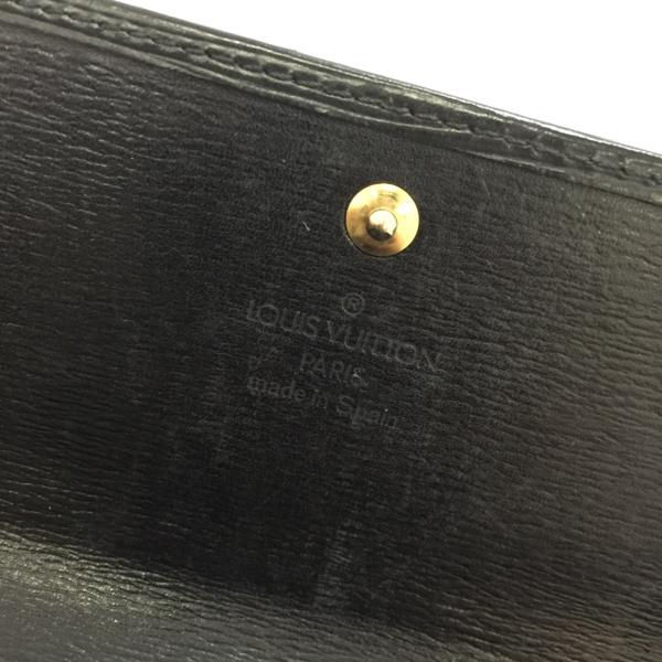 ○【LOUIS VUITTON ヴィトン エピ 三つ折り 長財布 黒】SF ルイ