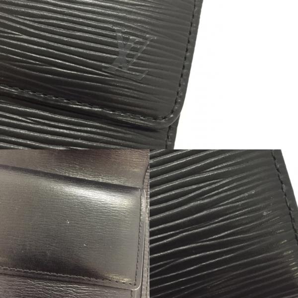 ○【LOUIS VUITTON ヴィトン エピ 三つ折り 長財布 黒】SF ルイ