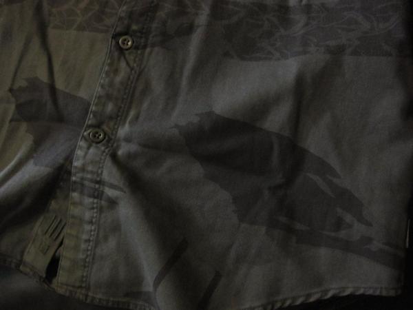 本物正規◆G-STAR RAW ジースター◆デニムシャツ 5811柄濃灰系/L