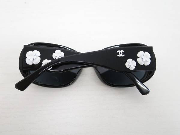 CHANEL シャネル 5113-A カメリアサングラス 黒 CCマークal1611a