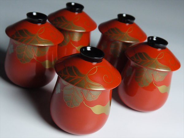 輪島塗 小吸物椀 使い方 流 能登輪島塗 光栄堂作 蒔絵小吸物椀五