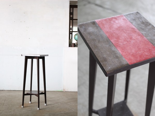 TB526レトロモダン 古い木製テーブル◇カフェ/サイドテーブル