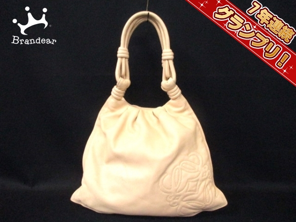 ロエベ ショルダーバッグ - ベージュ レザー LOEWE