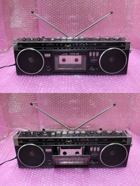 ＠SANYO MR-U4MKⅢ ステレオラジカセ 通電OK ジャンク＠11/7.6