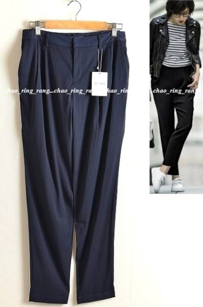 DES PRES◇キュプラナイロンストレッチテーパードパンツ/DBL/M-L