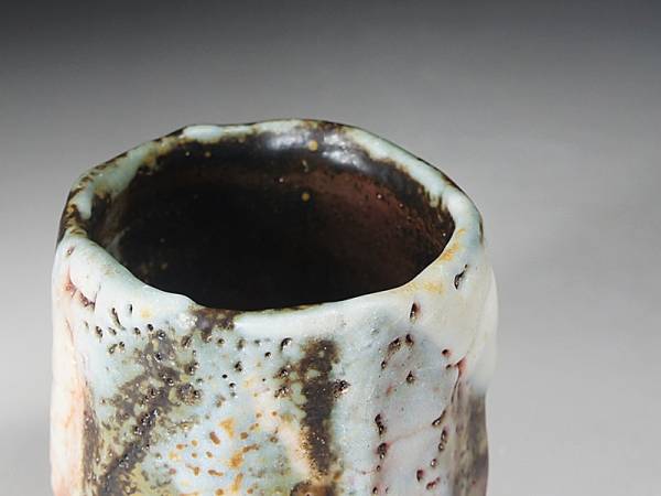 林正太郎】作 利休鼠志野湯呑 共箱 保証 工芸品 美濃 【公式通販】