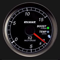 即納 Pivot ピボット マルチゲージ 60φ（白照明） X2-W