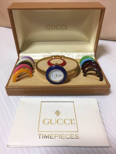 GUCCI グッチ チェンジベゼル 腕時計 電池交換済 1100-L レディース 