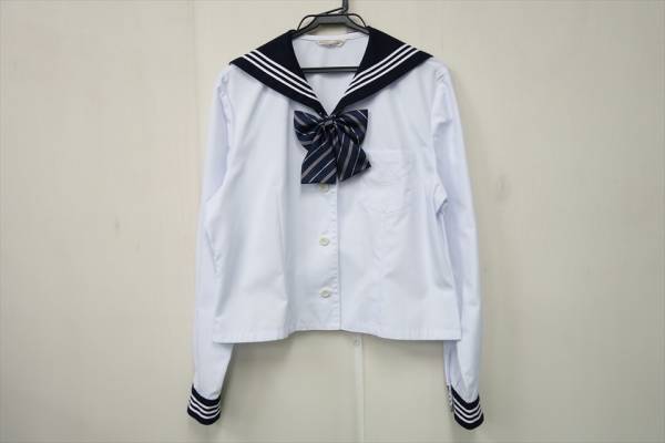 597【美品】3Ｌ 刺繍入 長袖セーラー・リボン付 CHOUETTE NANA◆