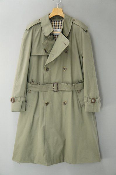 W6084英国製*アクアスキュータム*メンズ/トレンチコート
