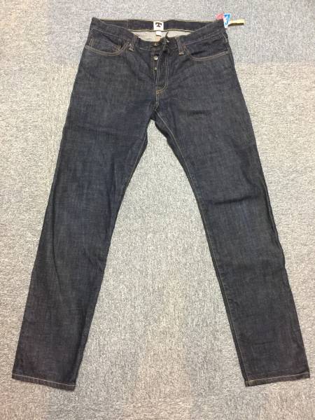 TELLASON/テラソン スリムテーパード デニム/34/黒ミミ