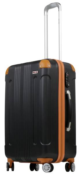 ムーク◆アウトレット 軽量スーツケース 中型Mサイズ ブラック⑮