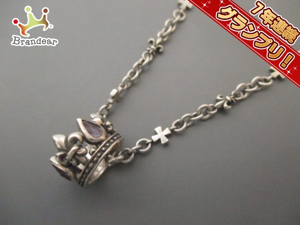 パトリックコックス ネックレス 美品 シルバー×ラインストーン
