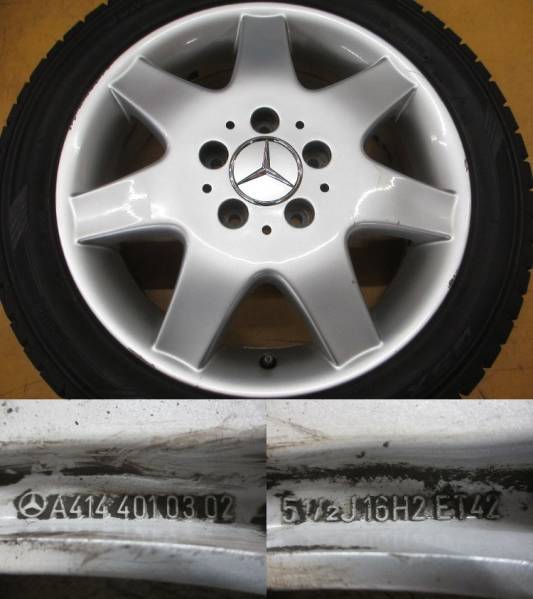 ◎ スタッドレス 195/50R16 DL／ベンツ純正+42 5H-112 冬4本