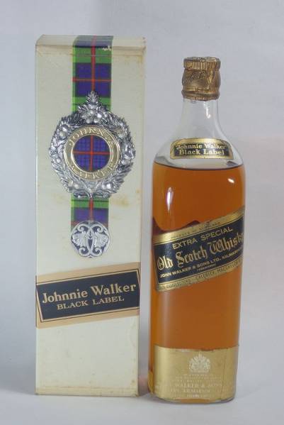 ◇古酒 ジョニーウォーカー黒 ティンキャップ 未開栓◇ ◎激レア!雑酒