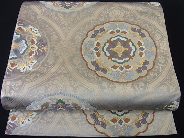 平和屋■唐織　正倉院更紗唐草　金銀糸　袋帯　三越扱いｓ634