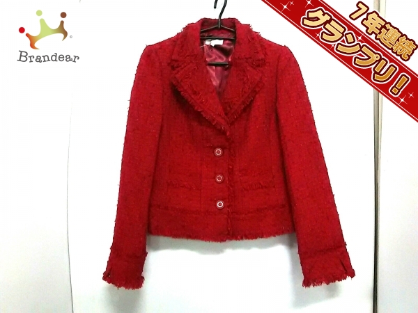 トゥービーシック ジャケット 40 レディース 美品 レッド TOBECHIC 