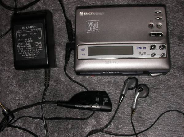 Pioneer ポータブルMDレコーダー PMD-R1 本体 Pioneer MDレコーダー PMD-R1 稼働品 希少 Pioneer ポータブルMD