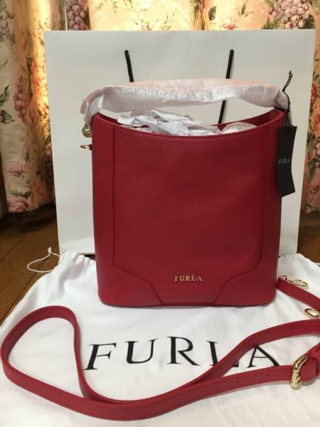 新品☆フルラ☆ソフトレザー本革2WAYショルダーバッグ☆ピンク
