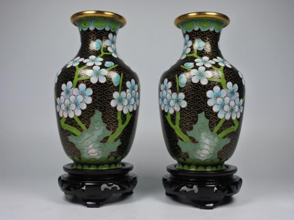 花瓶 | 作品 玉川宣夫 木目金 ふるさと納税人間国宝 中 有線七宝 胎銅