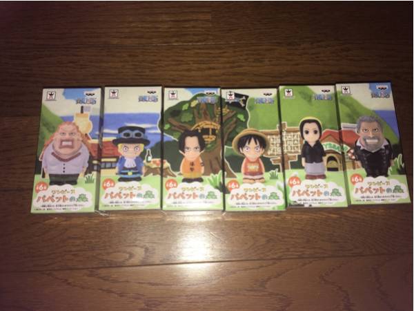 ワンピース パペットの森 全6種セット ルフィ、エース指人形☆(ONE 