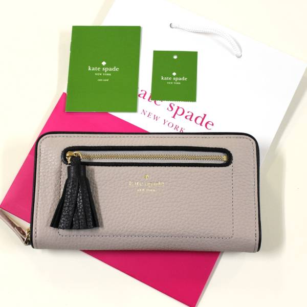 送無)新品正規 袋付 kate spade タッセル フリンジ 長財布/SW117