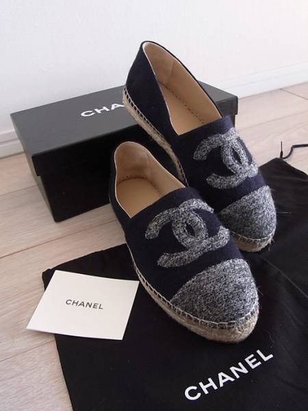 今季新品☆CHANELシャネル☆CCマークツイードエスパドリーユ シャネル
