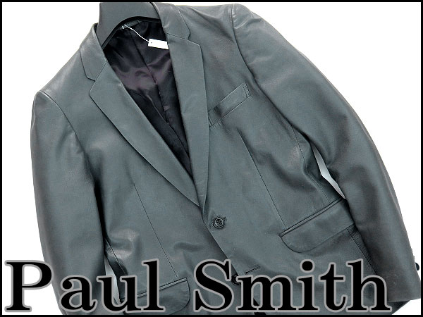 ポールスミス 羊革 Smith Paul ラムレザー 本革 ライダースジャケット 