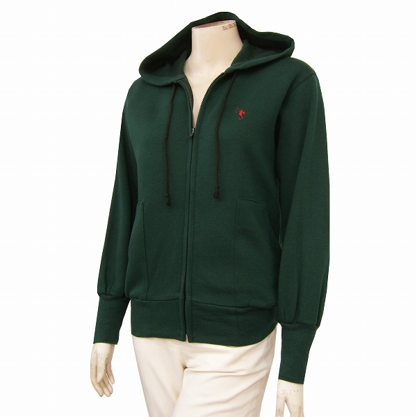 d新品同様★横浜元町フクゾー★刺繍★ドルマン袖★裏起毛パーカ