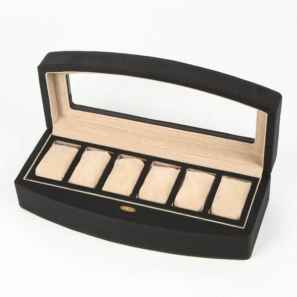 【展示品 】リボルバー 合皮腕時計収納ケース 6本用収納ケース