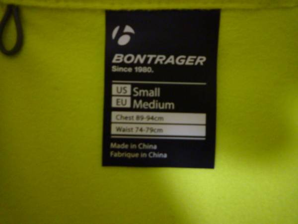 ボントレガー Bontrager ジャケット イエロー