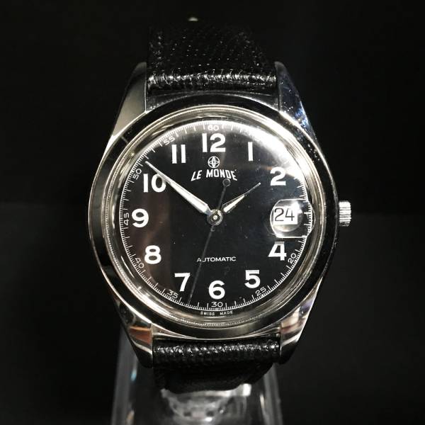 美品スイス製「LE MONDO」のメンズ自動巻時計（メンテ済み）