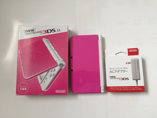 Newニンテンドー3DS LL ピンク×ホワイト 本体 ジャンク品