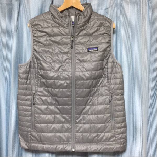 パタゴニアPATAGONIAナノパフベスト ウィメンズXL メンズL程度灰