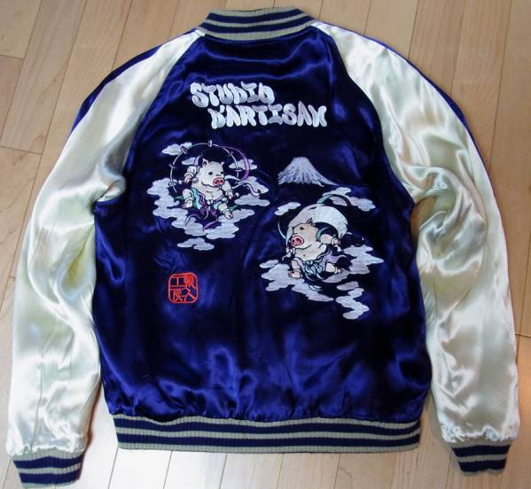 ダルチザン 風豚雷豚×GREAT BUTTA リバーシブルスカジャン M