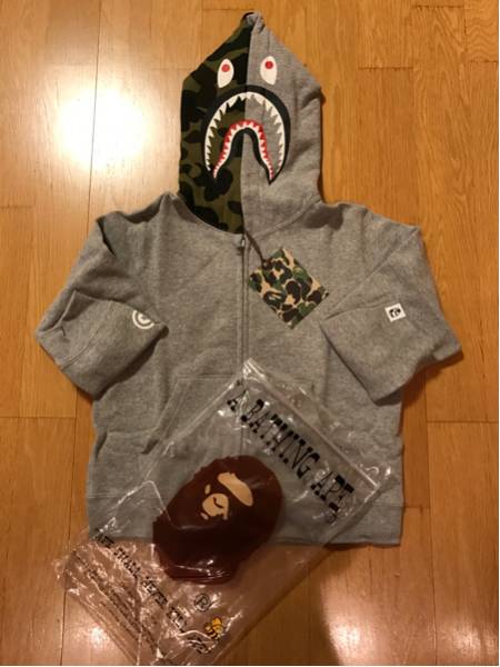 新品 A BATHING APE シャークパーカー 初期 フランケンタグ 120 に興味
