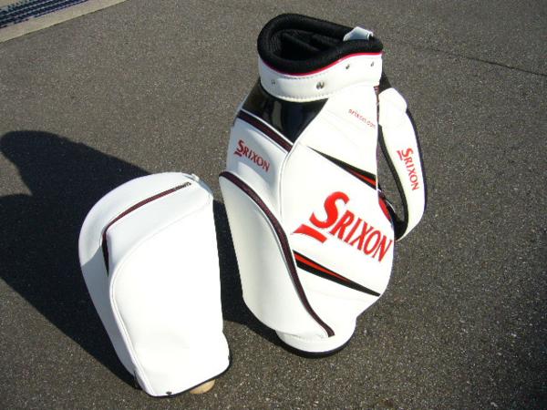 良品♪ SRIXON キャディバッグ 白/赤 9型 スポーツ別 用具 【公式通販】