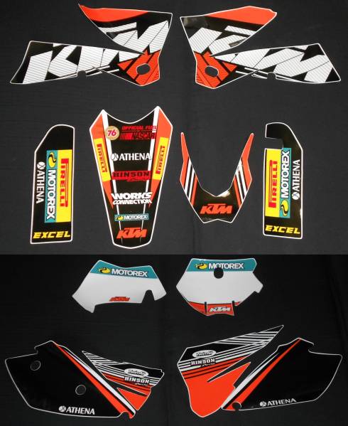 DA二枚セット 2005 2006 KTM SX EXC XC シリーズ デカール グラフィック 2