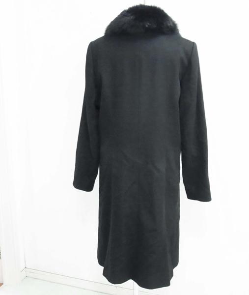 最高級 courreges カシミヤ 100% ブルーフォックス コート カシミヤ100