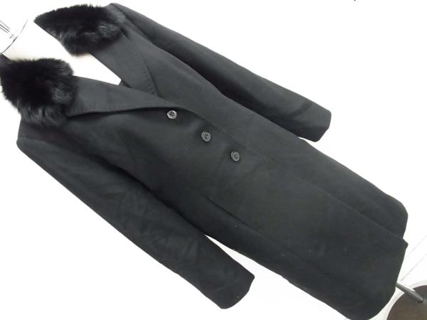 美品○衿ブルーフォックス毛皮×カシミヤ 最高級ロングコート