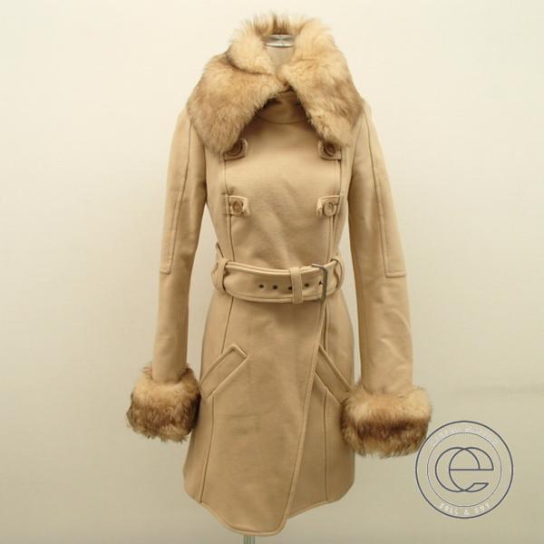 ○PATRIZIA PEPEパトリツィアペペ ファー付き ロングコート40