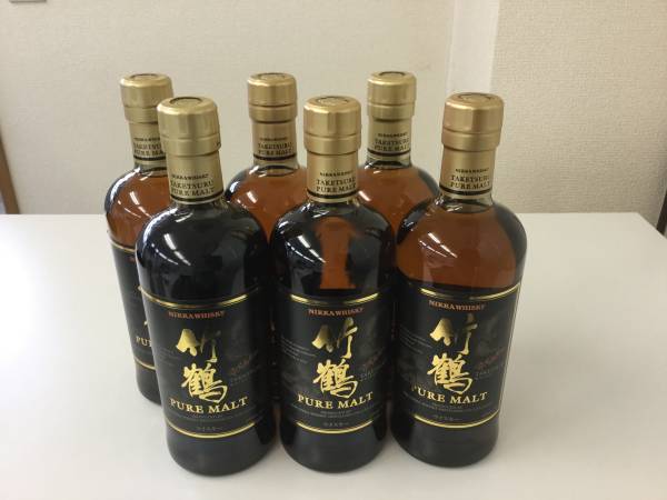 ニッカウイスキー竹鶴ピュアモルト 6本セット