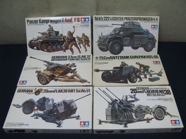 TAMIYAタミヤ ドイツプラモデル6個 ミリタリーチェアシリーズ 未組立 当時物（118）　　
