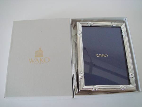 【希少】銀座和光 WAKO 銀 写真立て フォトフレーム ハート型 美品WAKO銀座和光 ☆銀座和光 WAKO 銀仕上 写真立て 14cm×10.2