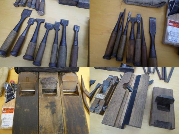 鉋 かんな　大工道具　ノミ　蚤　はさみ 現状まとめてたくさんセット